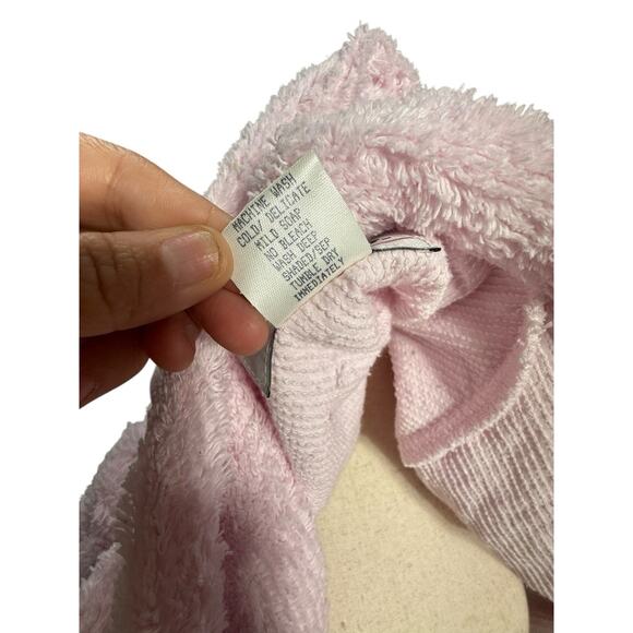 Vintage 90s Canyon Group Chenille Heart Robe Pink L RARE Original Thick Long EUC - Picture 12 of 13